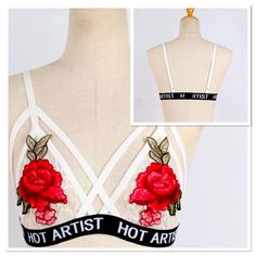 Women Sexy Lace Embroidery Bra Summer Bandage Appliqu Bralette Bustier Sheer Unpadded Pet Free Smoke Free Home Fitted Red Bra For Summer, Red Summer Bra, Fitted Floral Embroidery Bra, Summer Party Bra With Lace Trim, Wireless Strapless Bra, Lace Bandeau Bra, Lacy Bra, Lace Halter Bralette, Wonder Bra