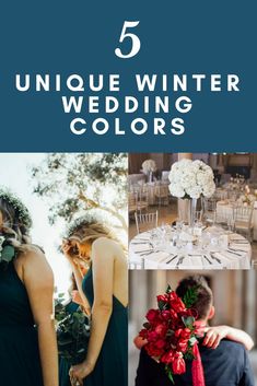 the top five unique winter wedding colors