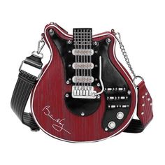 Queen X Vendula Brian May Red Special Guitar Bag Stile Punk Rock, Brian May Red Special, Guitar Bag, Vegan Handbags, Vegan Leather Bag, Brian May, Estilo Punk, Phone Pouch, Grab Bags