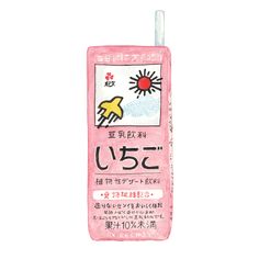 an illustration of a pink cell phone with japanese writing on the front and back side