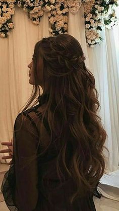 Cute Prom Hairstyles, Rambut Brunette, Simple Prom Hair, Long Hair Wedding Styles, Hair Stylies, Hairdo For Long Hair, Wedding Hair And Makeup