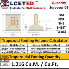 a poster with instructions on how to use the tapeezoid flooring volume calculator