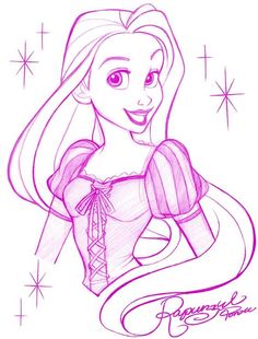 a drawing of princess aurora from the disney movie