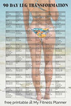 Work all your leg muscles with this 90 day leg challenge. There are 5 exercises in total, which rotate in a 3 day pattern Year Long Fitness Challenge, 1 Month Summer Body Challenge, Body Coach 90 Day Plan, Leg Challenge, Training Planner