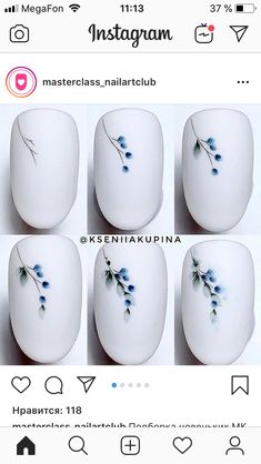 Nail Designs Step By Step, Water Color Nails, Nail Designs Tutorial, Nail Art Techniques, Floral Nail Art, Nail Art Videos, Flower Nail Art, Nail Art Hacks