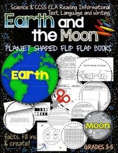 an earth and the moon book with paper cut outs