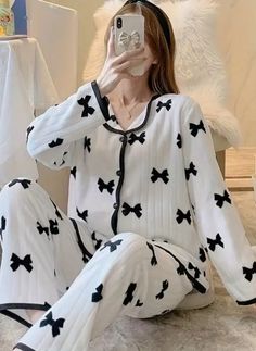 #fyp #pinterest #for #aesthetic #pajamas #temu #pink #black #white #1 #coquette #bow Black And White Pjs, Coquette Outfit Pajamas, Pajamas Coquette, Aesthetic Pajamas Korean, Princesscore Pajamas, Cute Pijamas Coquette, Couqutte Pajamas, Modest Hijabi Outfits, Black Pajamas