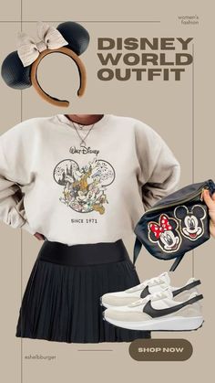 Disneyland Outfits Tennis Skirt, Harry Potter Disney Outfit, Mickey Outfit Women, Disneyworld December Outfit, Disney Ears Outfits Women, Comfy Disney Outfits Fall, Disneyland Outfits Women Winter, Disney Thanksgiving Outfits, Thanksgiving Disney Outfits