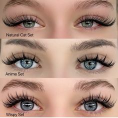 Cat Wispy Lashes, Natural Anime Lash Extensions, Lash Extensions Inspiration, Lash Inspo Eyelash Extensions, Eyelash Model, Cat Lashes, Natural Looking Eyelash Extensions, Witty Sayings