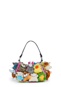 Current Mood Plush Toy Rainbow Faux Fur Tote Bag - Multi – Dolls Kill Nike Sports Bag, Fur Tote Bag, Current Mood Clothing, Accessory Inspo, Uniqlo Bags, High Fashion Outfits, Crochet Shoes, Current Mood, Dolls Kill