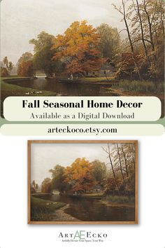 fall seasonal home decor available as a digital download at artecootey com, click to see the full catalog