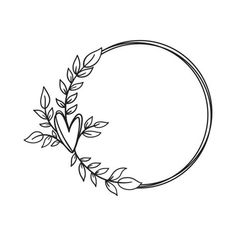 a circle with leaves on it