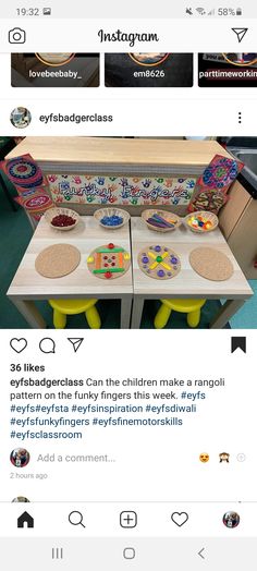 the instagram page on instagram com shows an image of children's wooden toys