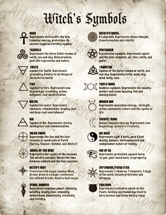 the witch's symbols and their meanings