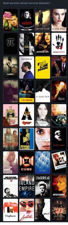 many different movie posters are shown together