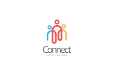 the logo for connect, a company that provides creative and unique business brandings to help people