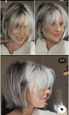 Bob Blonde, Haircuts Blonde, Aesthetic Blonde, Movie Bloopers, Grey Hair Inspiration, Layered Haircuts For Medium Hair, Blonde Haircuts, Chin Length Hair, Sassy Hair