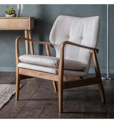 Jollene Armchair Natural - House of Isabella AU Cosy Rooms, Armchair Bedroom, Luxury Arm Chair, Opulent Interiors, Wooden Armchair, Grey Armchair, Wood Arm Chair