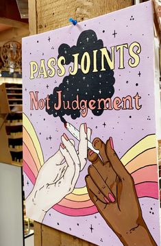 a sign that says passjoints not judgement