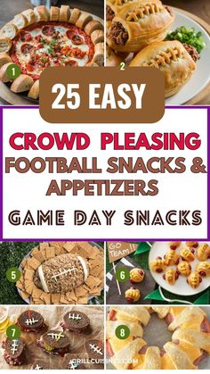 easy game day food, football food, game day appetizers, finger food, tailgate recipes Football Game Snacks Easy, Football Food Main Dish, Football Charcuterie Board Ideas Easy, Appetizer Football Party, Football Side Dishes Tailgating, Football Party Finger Foods, Parade Food Snacks, Football Banquet Food Ideas, Cute Football Snacks