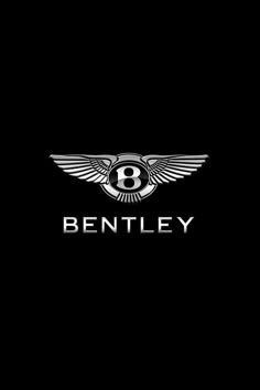 the bentley logo on a black background