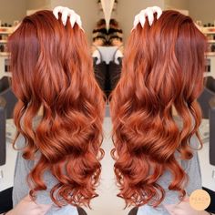 Kopparrött hår Pretty Red Hair, Red Hair Looks, Red Blonde Hair, Red Blonde, Brown Ombre Hair, Autumn Hair, Lilac Hair