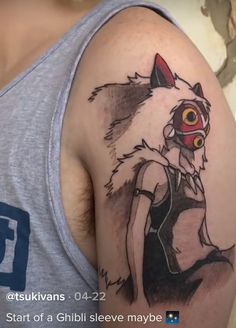 a person with a tattoo on their arm and the image of an animal is shown