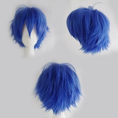 Category:Synthetic Wig; Gender:Women's,Men's; Wig Type:Party Wig,Natural Wigs,Cosplay Wig; Occasion:Daily Wear; Age Group:Adults; Wig Fiber:Synthetic Fiber; Wig Length Range:12; Color Shade:White,Blue,Black,Purple,Brown,Green; Hair Material:Synthetic Hair; Cap Construction:Machine Made; Texture:Straight; Length:Short; Features:New Arrival,Cosplay,Anime,Cool; Net Weight:0.3,0.3; Heat Resistant:Yes; Listing Date:07/24/2020; Hairstyle:Asymmetrical,With Bangs; Can Be Permed:No Fancy Dress Wigs, Wig Party, Blue Wig, Cosplay Hair, Wig Short, Natural Wigs, Fluffy Hair, Brown To Blonde, Full Wigs