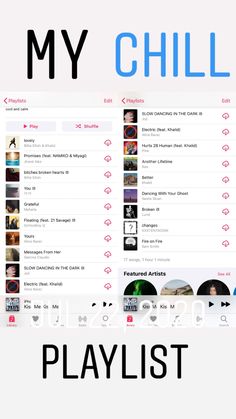 the playlist page for my chill