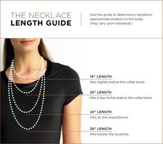 And the optimum length for each necklace. 41 Insanely Helpful Style Charts Every Woman Needs Right Now Necklace Guide, Necklace Length Chart, Necklace Length Guide, Long Statement Necklace, Retro Mode, Boho Accessories