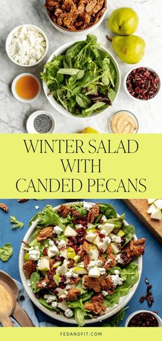 winter salad with candied pecans is an easy and delicious side dish that's ready in under 30 minutes