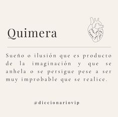 the words quimera are written in black and white, with an image of a heart