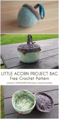 crochet pattern for a little corn project bag