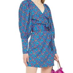 Shop prelove_luxury's closet or find the perfect look from millions of stylists. Fast shipping and buyer protection. Rhode Frankie wrap dress in blue blossom A vividly patterned Rhode wrap dress, cut from silky fabric and designed with classic princess sleeves. Simple sandals and colorful pumps are equally appropriate footwear go-withs for this silhouette. Fabric: Mid-weight, non-stretch charmeuse Floral pattern Slit at front V neck and bishop sleeves with puff shoulders and button cuffs Wrap Pink Wrap Dress, Blue Blossom, Blue Cotton Dress, Simple Sandals, Princess Sleeves, Pink Wrap, Cutout Maxi Dress, Ruffle Midi Dress, Floral Print Midi Dress