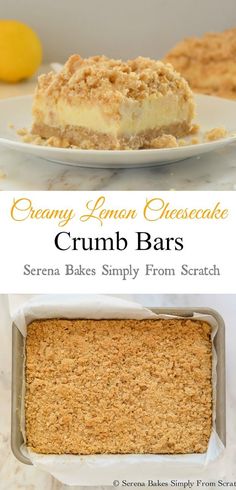 an image of lemon cheesecake crumb bars