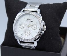 Find ideas๏ฟฝand inspiration for NEW AUTHENTIC COACH PERFECT BOYFRIEND SILVER CRYSTALS WOMEN'S 14503129 WATCH, Watch Coach Watches Women, Watches Women, Perfect Boyfriend, Accessories Watches, Womens Watches, Wrist Watch, Jewelry Watches, Sapphire, Band