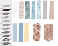 an image of different types of fur samples