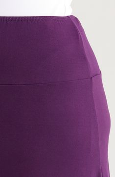 Fall for the easy drape of this everyday A-line skirt crafted with comfortable stretch. 27 1/2" length Elastic waist Unlined 95% rayon, 5% spandex Machine wash, tumble dry Imported Stretch Elastane Skirt, Elastane Mini Skirt In Solid Color, Stretch Elastane Skirt In Solid Color, Fitted Elastane Mini Skirt With Elastic Waistband, Relaxed Swim Skirt With Elastic Waistband In Solid Color, Fitted Maxi Skirt With Elastic Waistband, Flared Stretch Skort With Elastic Waistband, Stretch Flared Pencil Skirt, Short Solid Skirt With Elastic Waistband