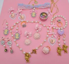 Candy Jewelry Aesthetic, Swagy Fits, Marie Antoinette Accessories, Marie Antoinette Jewelry, Rococo Jewelry, Marie Antoinette Necklace, Marie Antoinette Cottagecore, Luxury Victorian Marie Antoinette Dress, Rococo Aesthetic