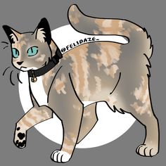 a drawing of a cat with the word sediaze on it's collar