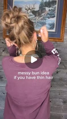 SAVANNAH MOORE || Beauty for the ordinary mamas. 🩷 on Instagram: "💕messy bun idea if you have thinner hair • • • | #finehairstyles #mediumlengthhairstyles #thinhairtutorial #easyhairstyles #beginnerhairstyles #buntutorial #hairstylesforbeginners #hairdailytutorial" Hair Toturial, Ella Langley, Short Hair Messy, Fine Hair Updo, Messy Bun For Short Hair, Pixie Haircut Fine, Pixie Haircut Fine Hair, Perfect Messy Bun, Hairstyle Updo