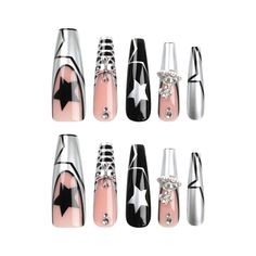 ⏰ What You'll Love: Quick & easy to apply in under 10 minutes Reuse as many times as you want Superior strength and finish Customisable so you can clip, reshape or file Non-damaging to your natural nails✨ WHAT YOU GET: Reusable Hellolifeyoo cases featuring two compartments and an inbuilt mirror 24 nails in 12 inclusive sizes Hellolifeyoo Nail Glue (Net Wt. 2g) - for longer 2-3 week use Sticky tabs - for shorter 3-4 day use Alcohol Pad Nail Filer Wooden cuticle stick KEY FEATURES: Shape: Coffin L Coffin Manicure, Sophisticated Nails, Latina Jewelry, Star Cross, Coffin Shape Nails, Oval Nails, Luxury Nails, Birthday Nails, Nail Glue