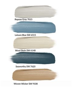 the different shades of paint that are used to create an interior color scheme for a house