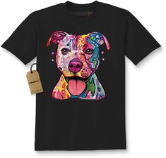 Etsy Kid's Rainbow Pitbull Shirt Printed Youth Psychedelic Dog T-Shirt #1214 Pitbull Shirts, Neon Printing, American Pitbull, Tshirt Design Inspiration, Shirt Refashion, Rainbow Kids, Dog T Shirt, American Shirts, Dog Tshirt