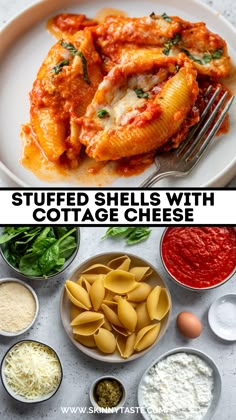 stuffed shells with cottage cheese and other ingredients