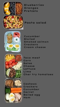 an image of a lunch box with different types of food in it's compartments