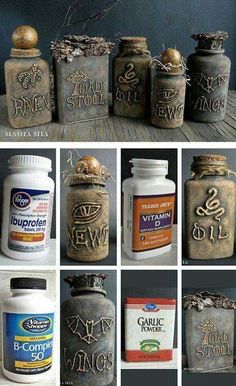 an image of various jars with vitamins in them