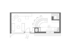 the floor plan for a house with an open living room and dining area in it