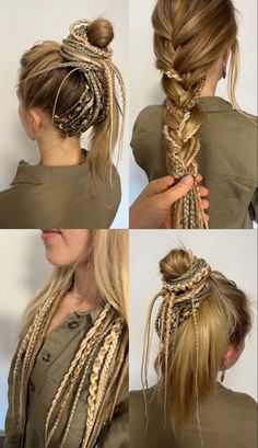 Dread Extension Hairstyles, Long Viking Hairstyles Women, Simple Dreadlocks Styles, Braid In Dreads Extensions, Partial Dreads Hairstyles, Peekaboo Dreads, Dreads Underneath Hair, Half Head Dreads, Partial Dreads Placement