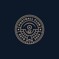 the football club logo on a dark background